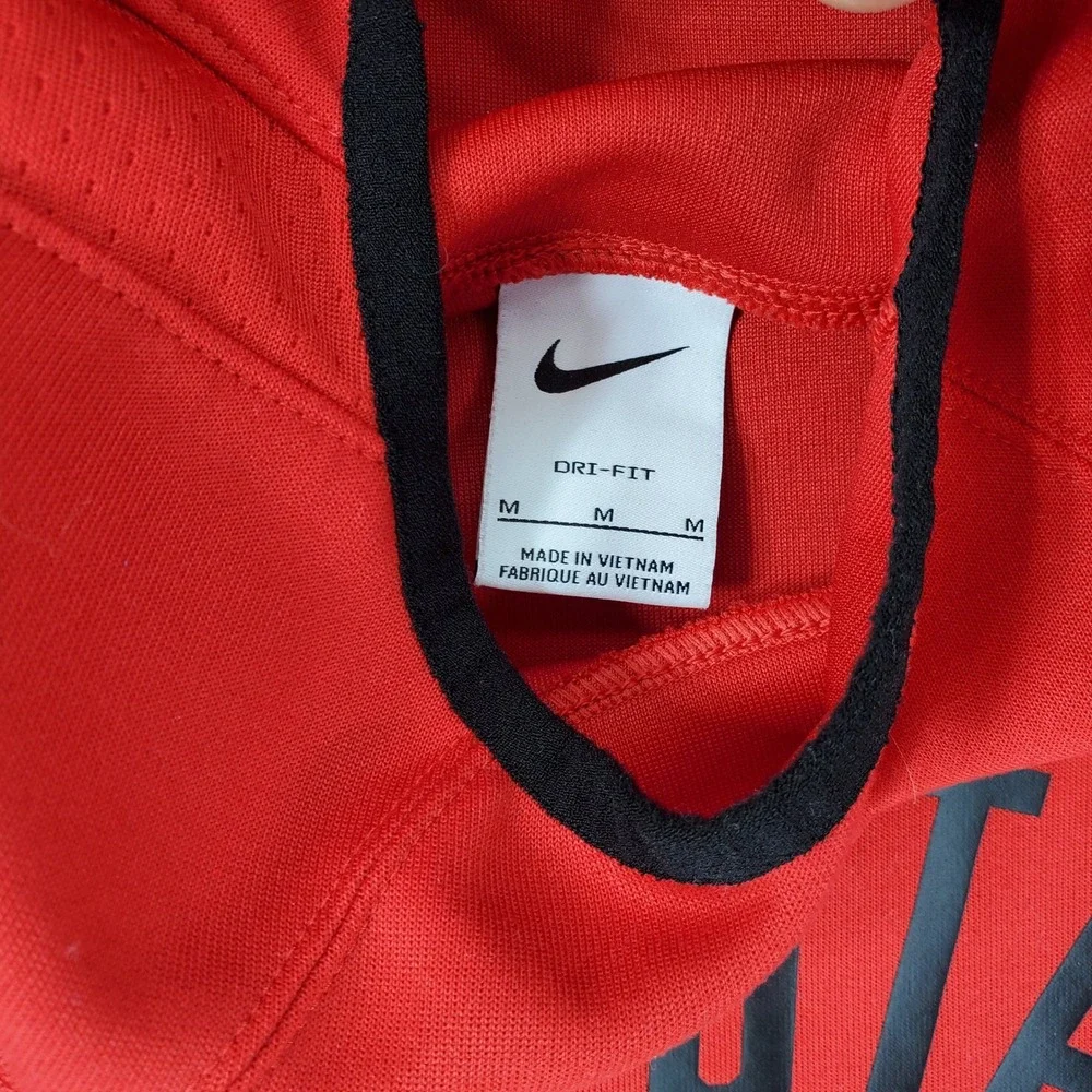 Nike Hoodie Men M Red Ohio State Buckeyes Dri-FIT Pullover Sweatshirt DD6263-657